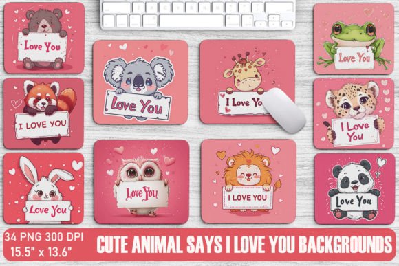 Adorable Ways to Use Cute Animal Says I Love You Backgrounds