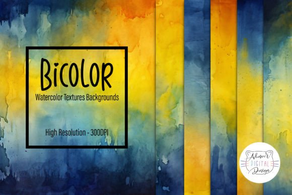 Bicolor Watercolor Textures: A Designer's Go-To Asset