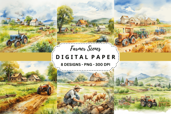 Bringing the Farm to Your Creative Projects with Farmer Scenes Backgrounds