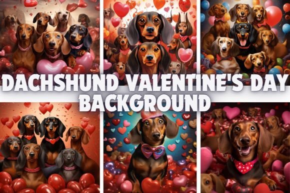 Dachshund Valentine's Day Backgrounds: Elevate Your Digital Space