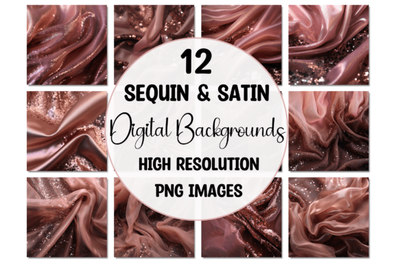 Elevate Your Designs with Brown Sequin & Satin Textures