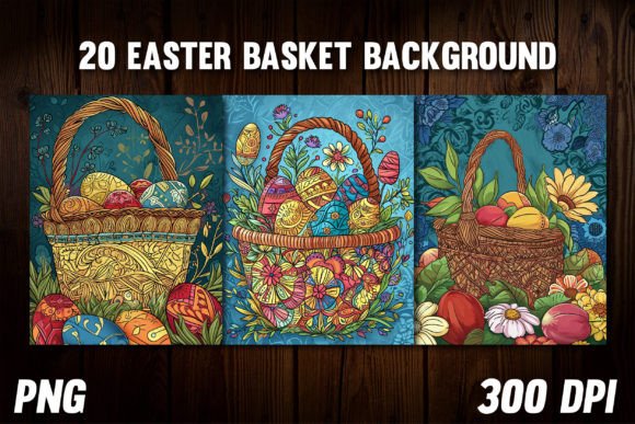Enchanting Easter Basket Backgrounds for Covers 3