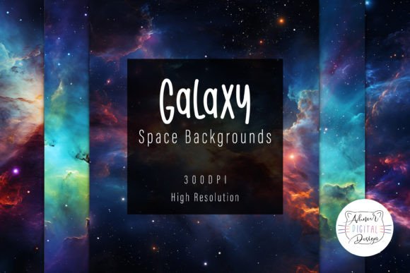 Galaxy Space Backgrounds Set: Cosmic Design Assets