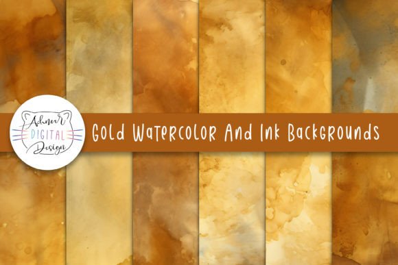 Gold Watercolor and Ink Backgrounds: A Designer's Guide