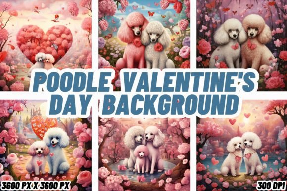 Poodle Valentine's Day Backgrounds: Fluffy HD Images