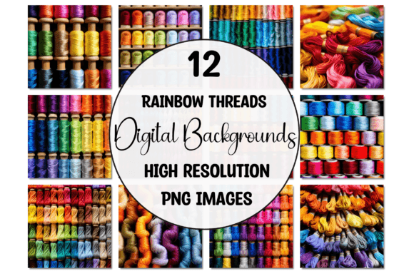 Rainbow Threads Digital Backgrounds: A Creative Foundation