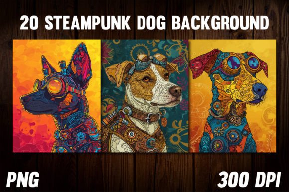 Steampunk Dog Backgrounds for Covers 3: Design Guide