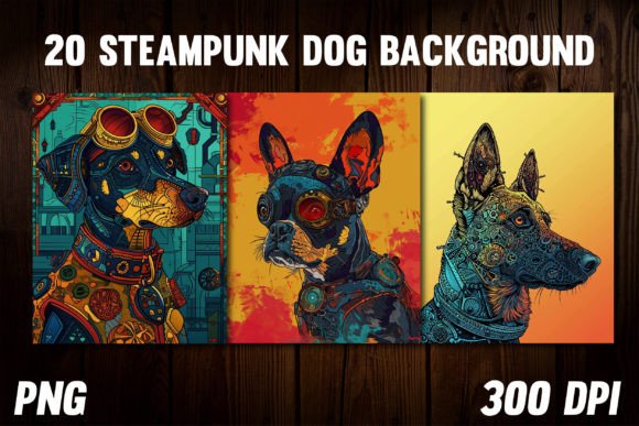 Steampunk Dog Backgrounds for Covers 5: A Designer's Guide