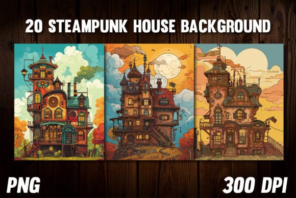 Steampunk House Backgrounds for Covers 4: A Designer’s Guide