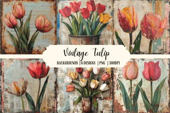 Timeless Charm: Using Vintage Tulip Backgrounds in Your Designs