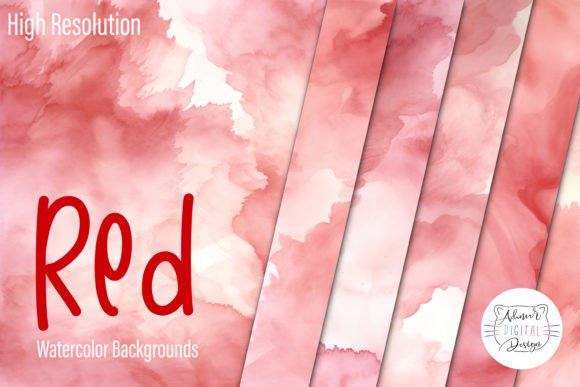 Unleash Creative Energy with Red Watercolor Backgrounds