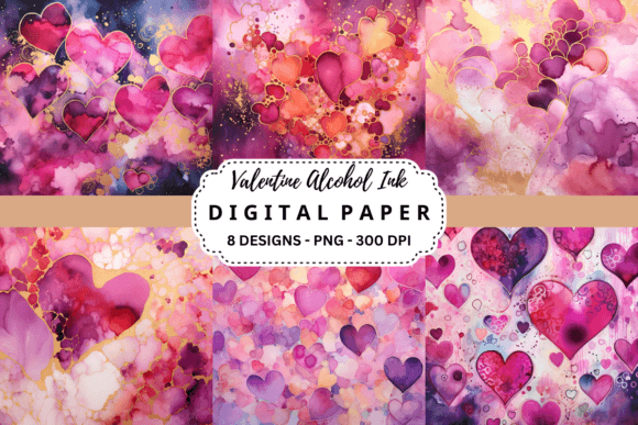 Valentine Alcohol Ink Backgrounds: A Vibrant Toolkit for Designers