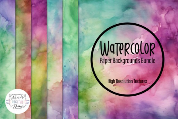 Watercolor Paper Backgrounds Bundle: Authentic Texture for Digital Design